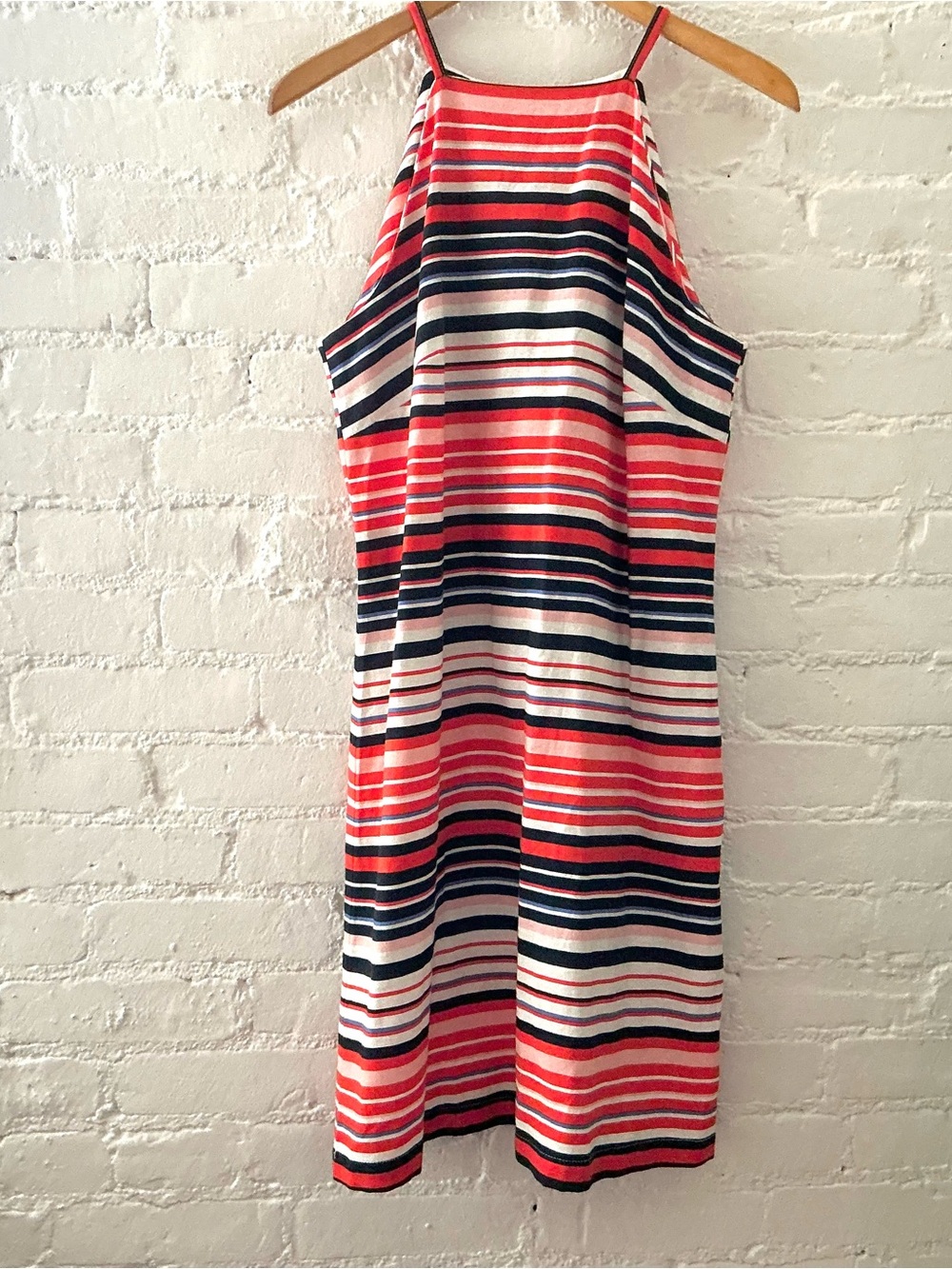 Tommy Hilfiger Linen Blend Sleeveless Dress Colorful Striped Print Vacation - Picture 2 of 16